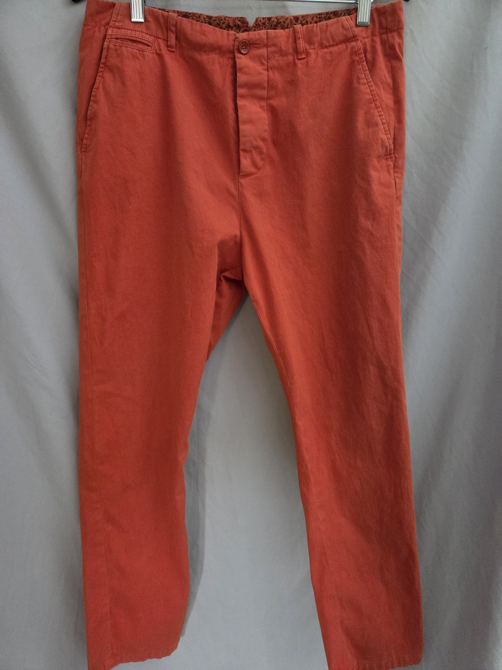 Daniele Alessandrini Coral Orange Cotton Chinos